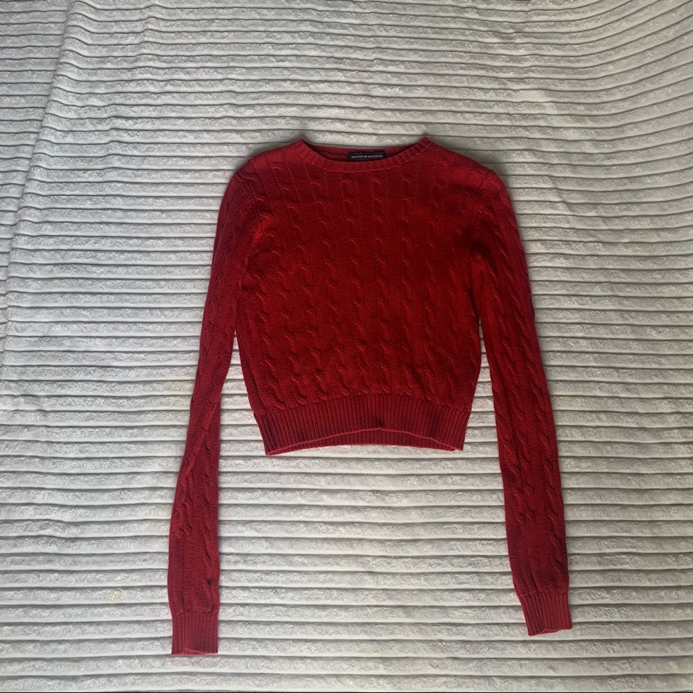 Brandy Melville red cropped sweater